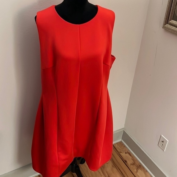 Calvin Klein Dresses & Skirts - Calvin Klein coral sleeveless pleated‎ circular bottom midi dress Sz 18 W